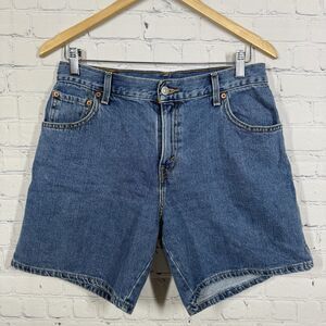 VTG Y2K Levis Mom Shorts Women Size 10 Blue Denim Jeans High Rise Bermudas